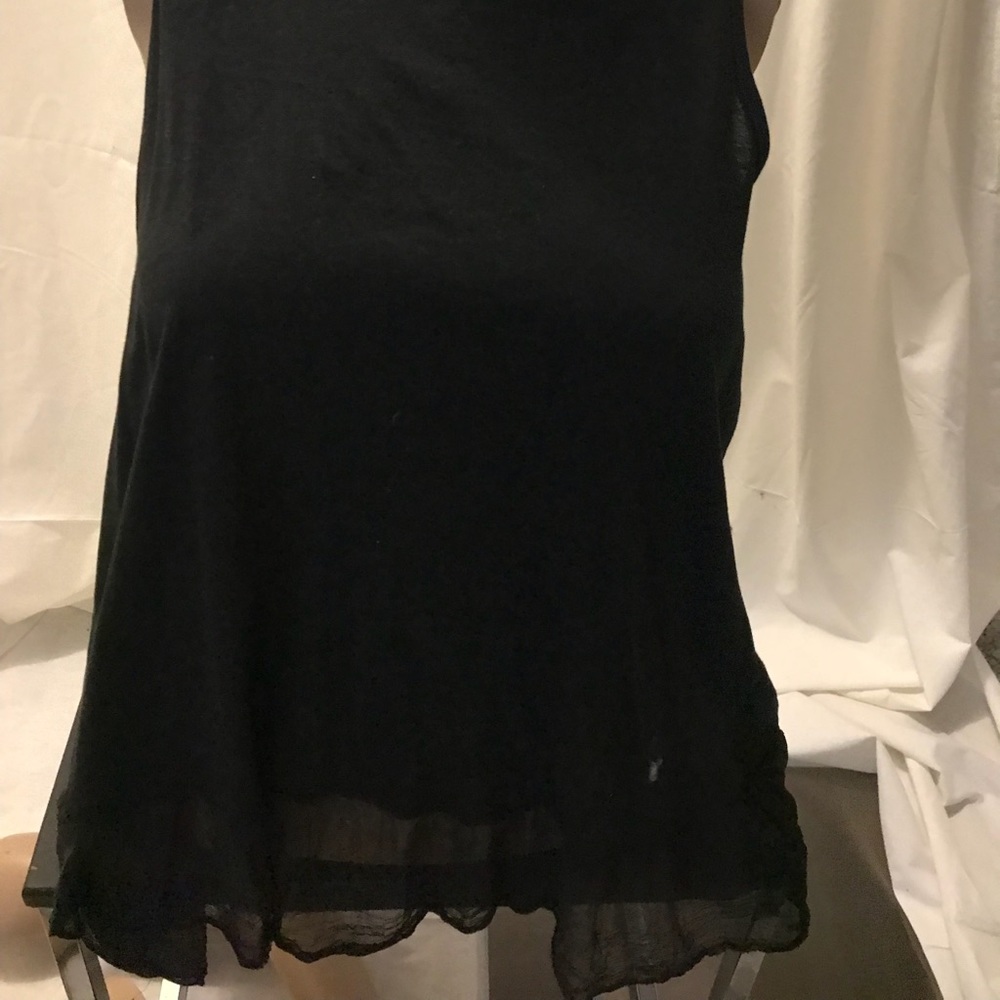 Black ruffle tank top